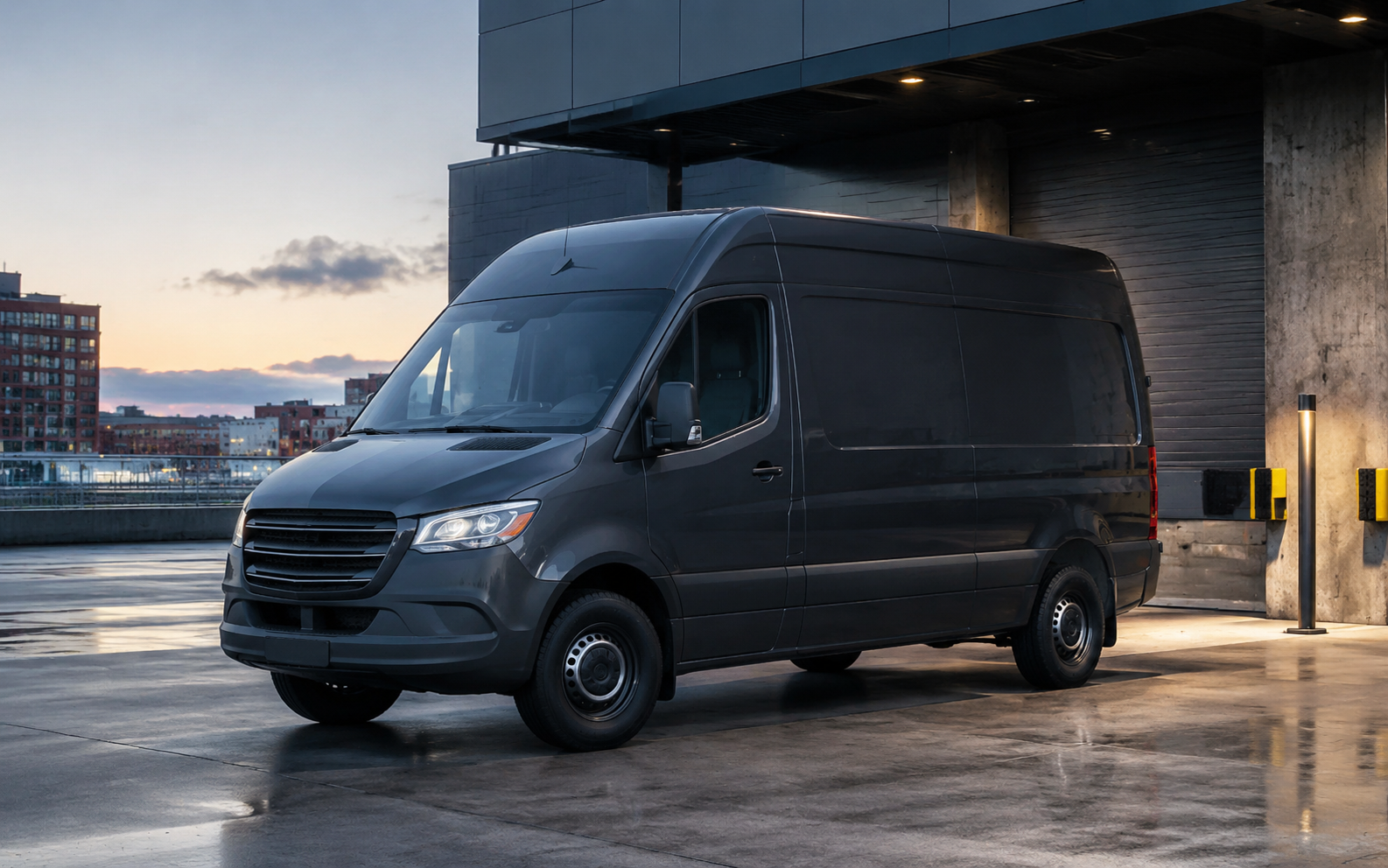 Professional CMT Solution delivery van at a commercial facility